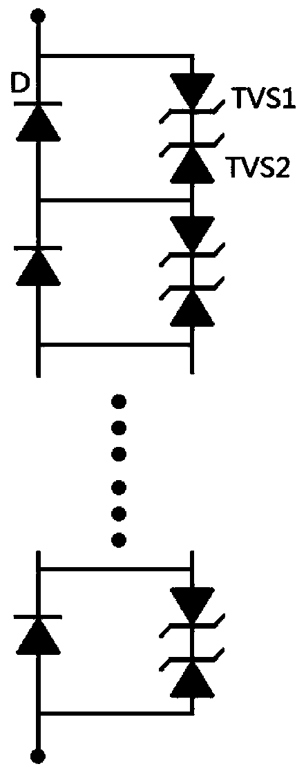 Novel high-frequency high-voltage silicon stack circuit