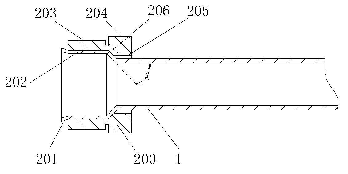 Non-welded pipeline joint of automobile air conditioner and machining method of non-welded pipeline joint