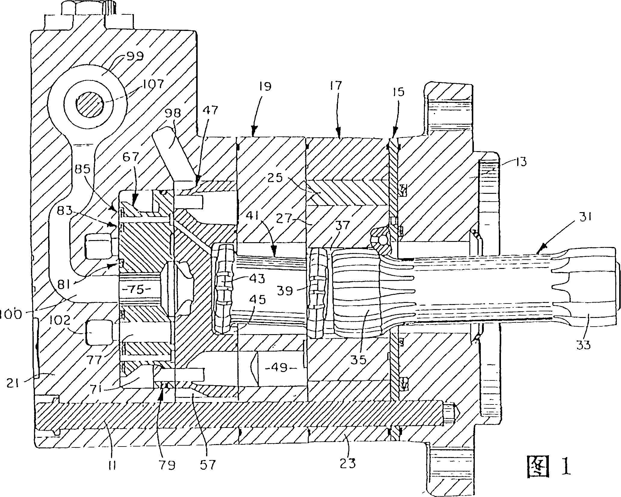 Double speed motor with forced circulation