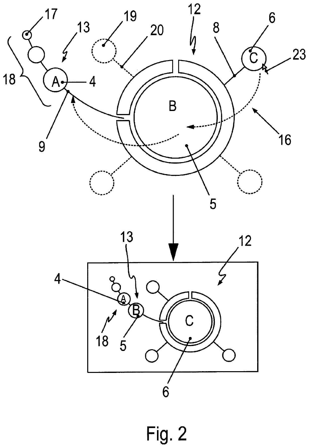 Navigation apparatus and method for displaying a navigation tree on a display unit