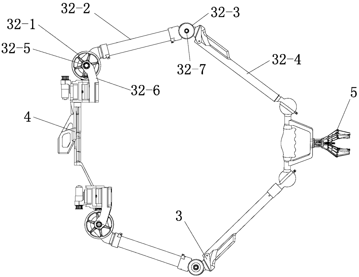 Wearable variable-configuration outer limb robot