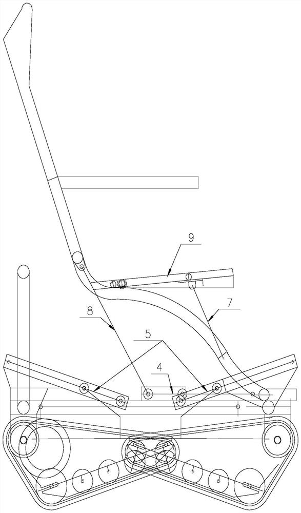 Telescopic variable-angle stair climbing wheelchair