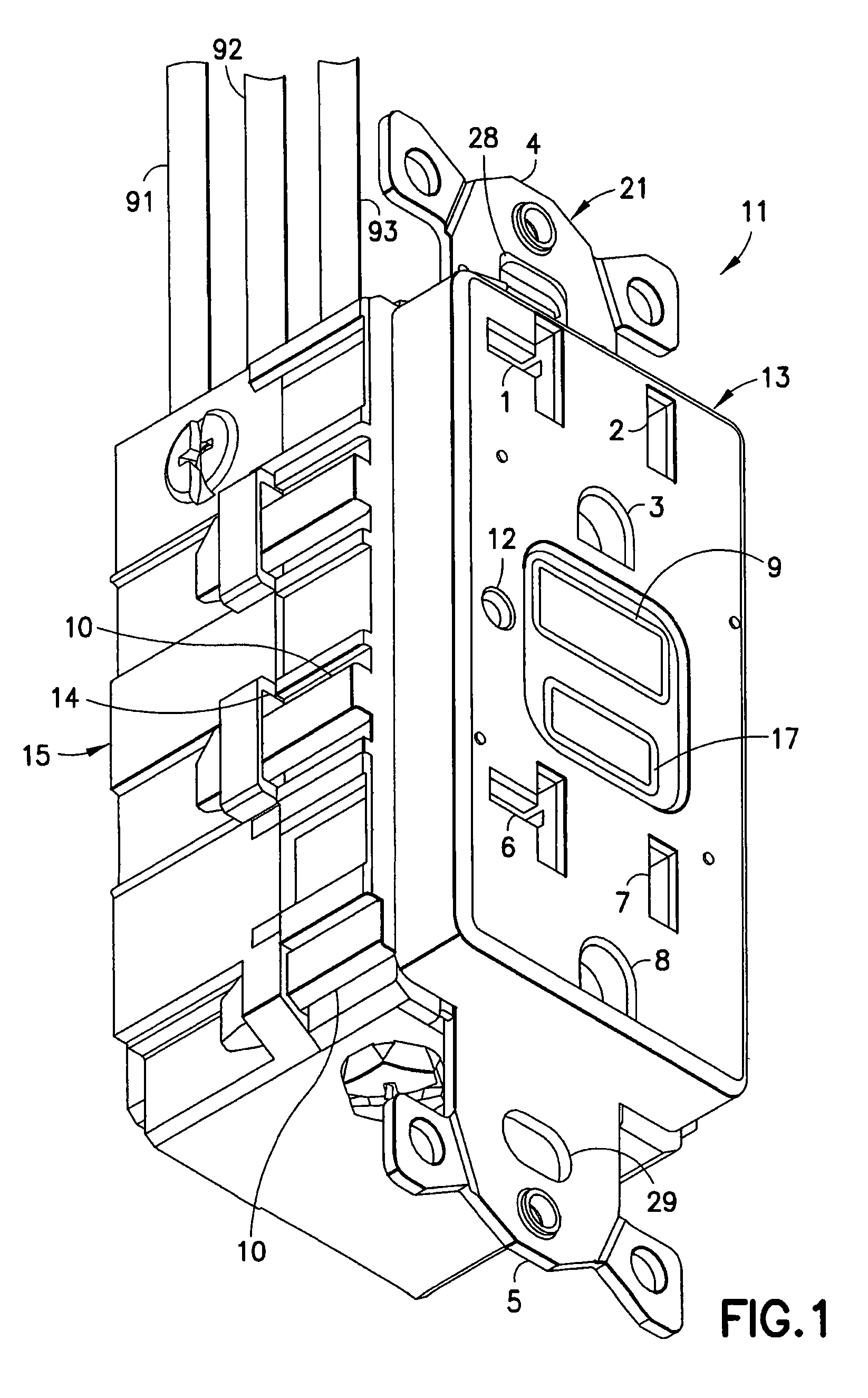 Low profile electrical device assembly