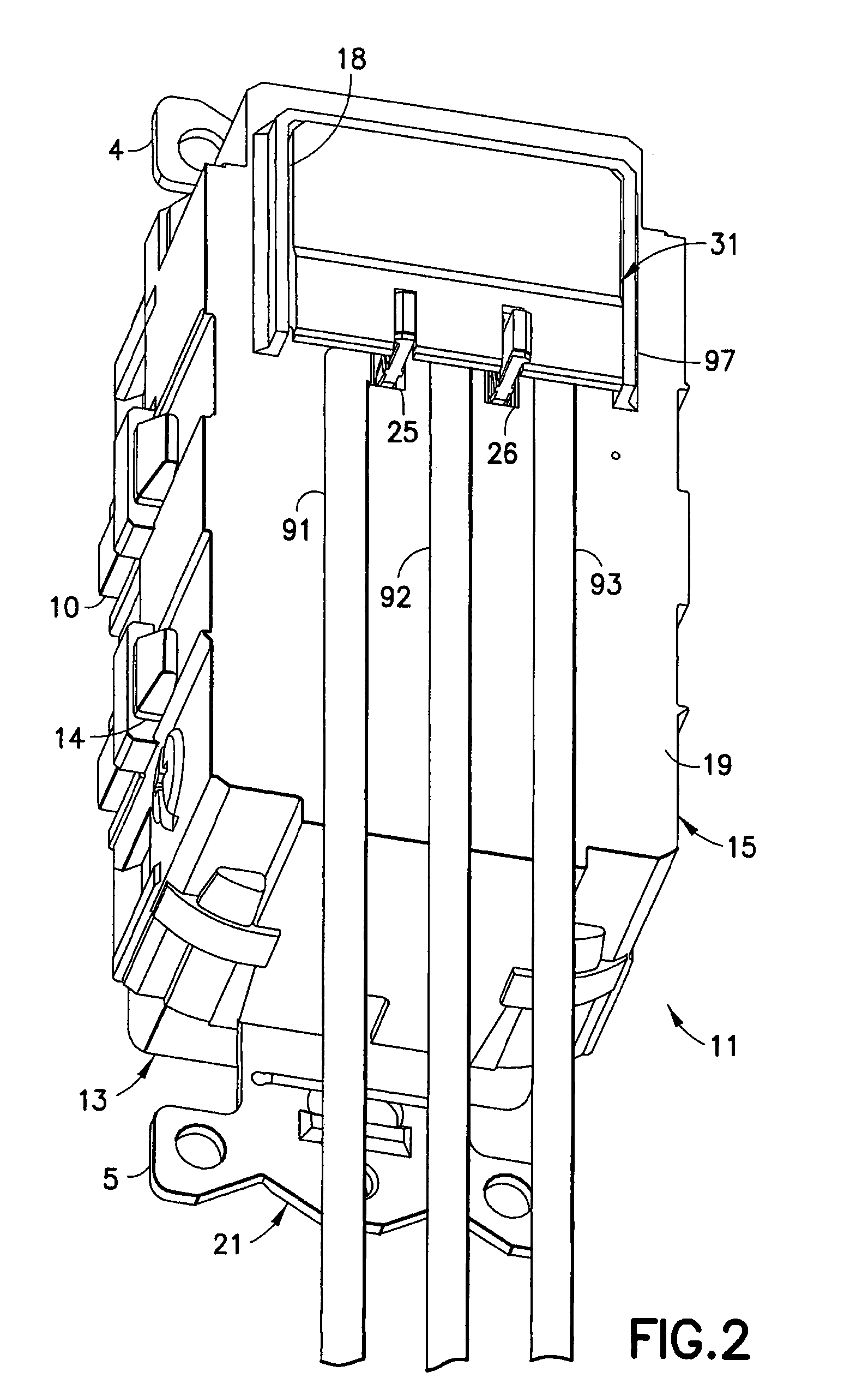 Low profile electrical device assembly