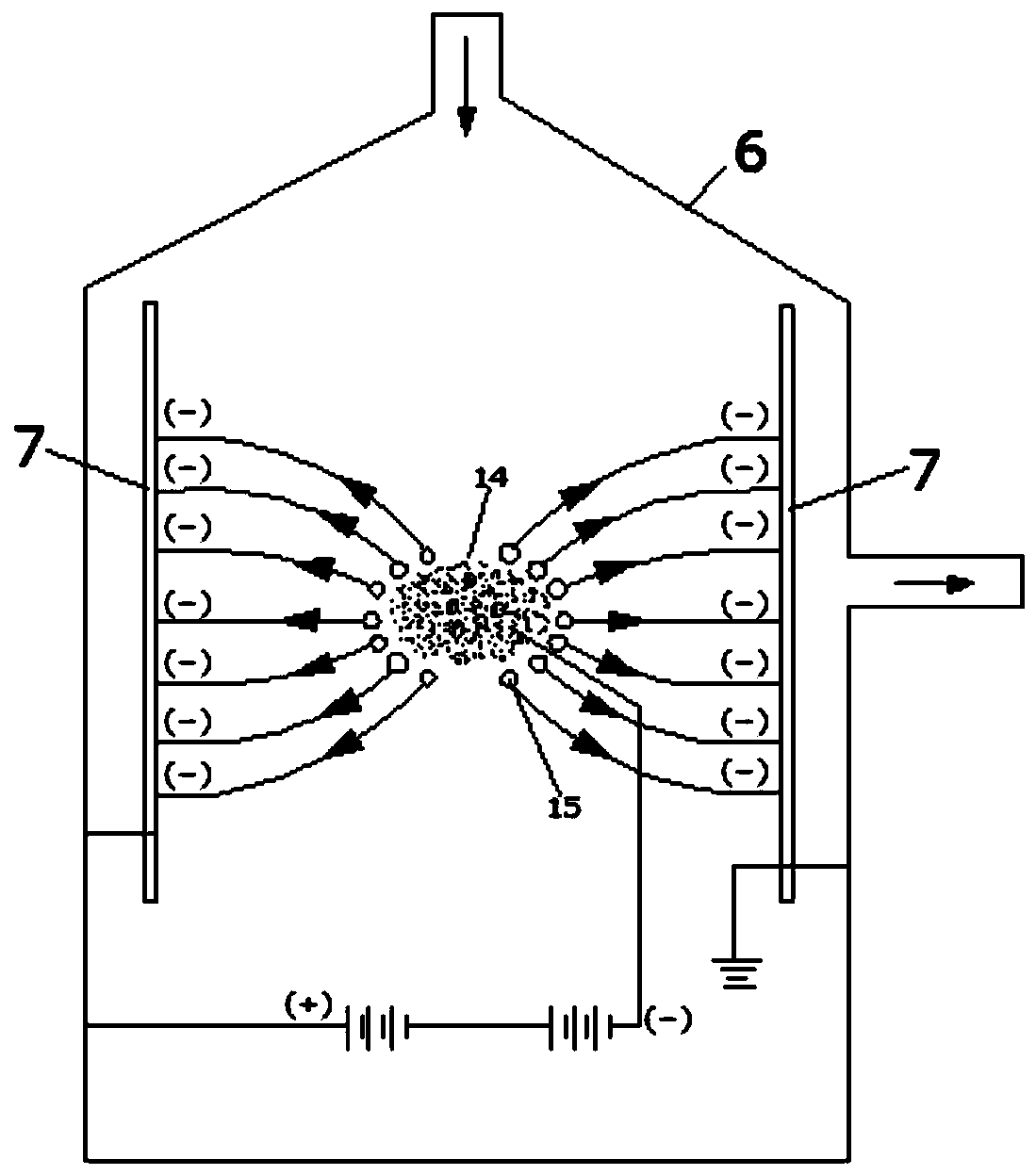 Mobile phosphorus mine down-hole polluted air multi-stage purification device