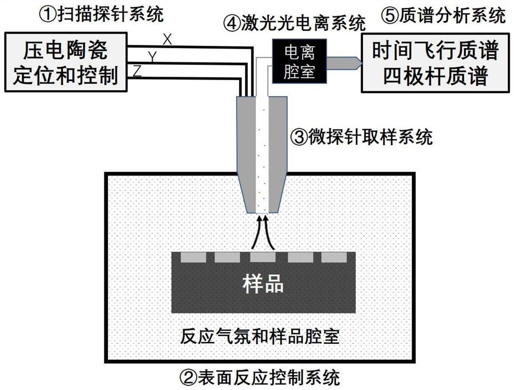 Scanning chemical reaction microscopic imaging method and application