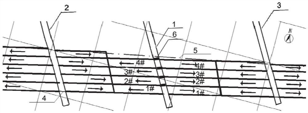 Upward horizontal layering step-by-step mining method along strike drift