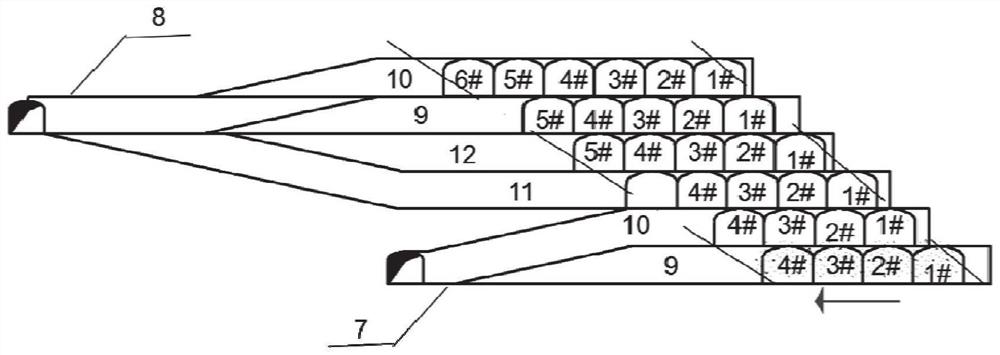 Upward horizontal layering step-by-step mining method along strike drift