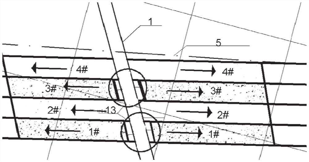 Upward horizontal layering step-by-step mining method along strike drift