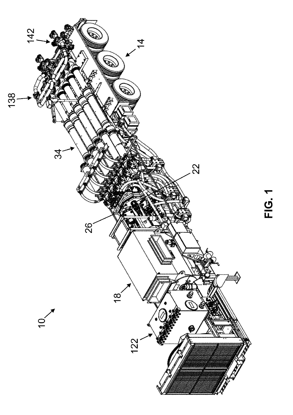 Well service pump systems and related methods