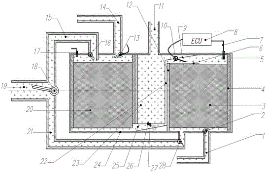 A blowback regeneration device for a diesel particulate filter