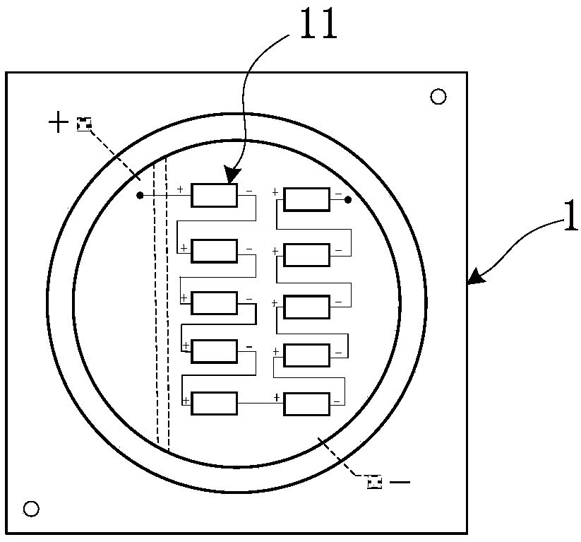 Circuit LED support and LED