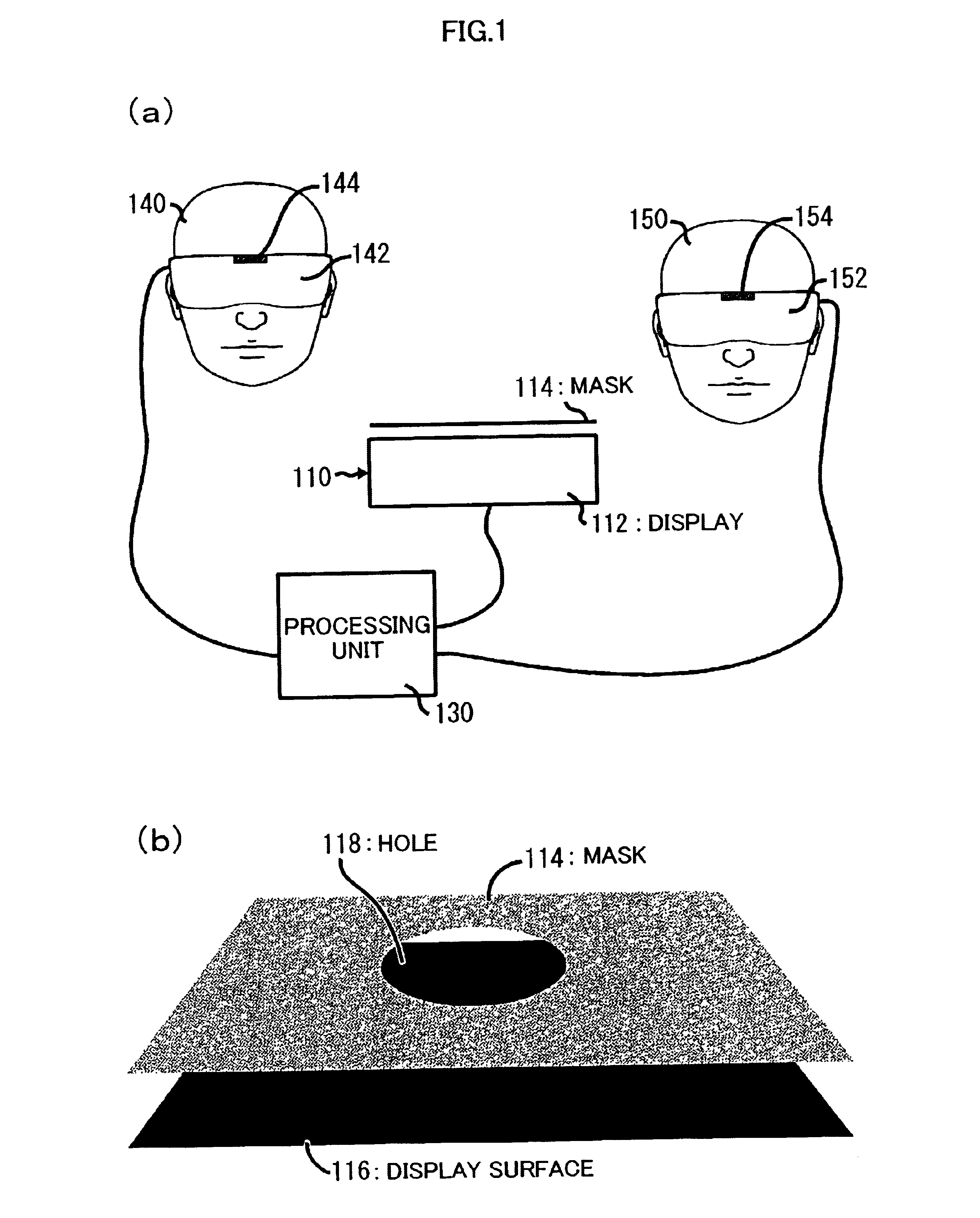 Multi-person shared display device
