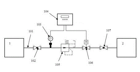 Device for controlling high-pressure compressed air to be converted into low-pressure compressed air