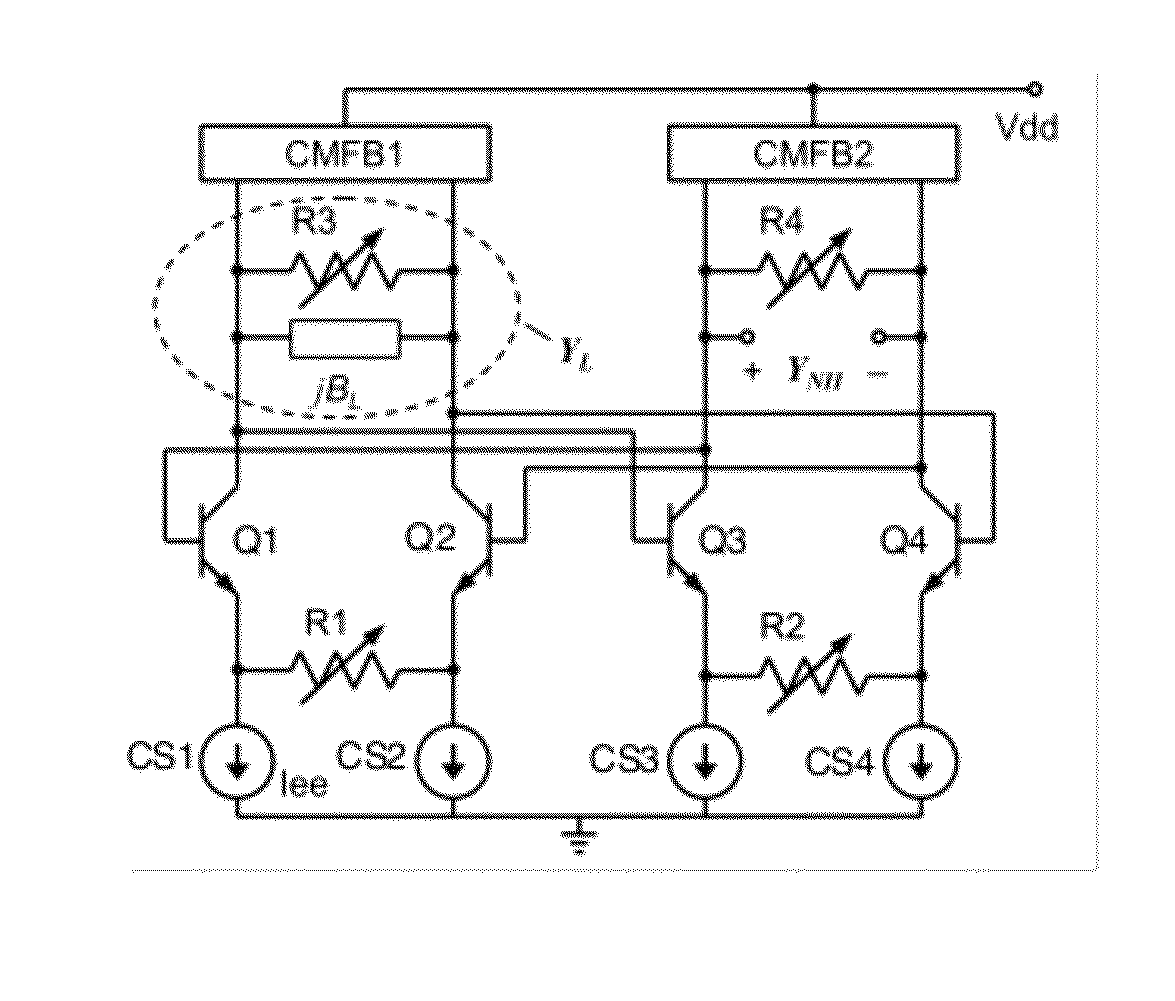 Differential negative impedance converters and inverters with variable or tunable conversion ratios