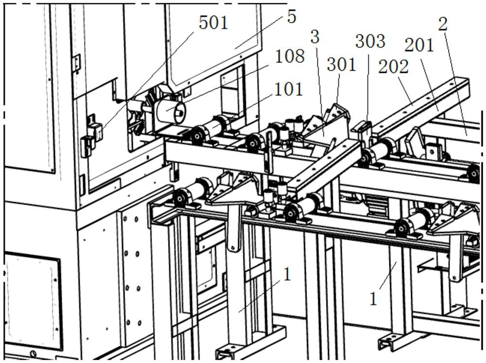 Production line for machining pipe ends of pipes