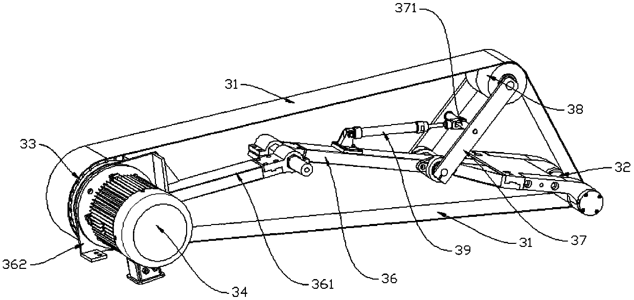 A kind of T-shaped ring edge abrasive belt machine