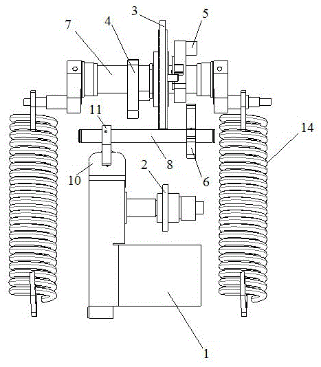 Spring circuit breaker fault simulation device