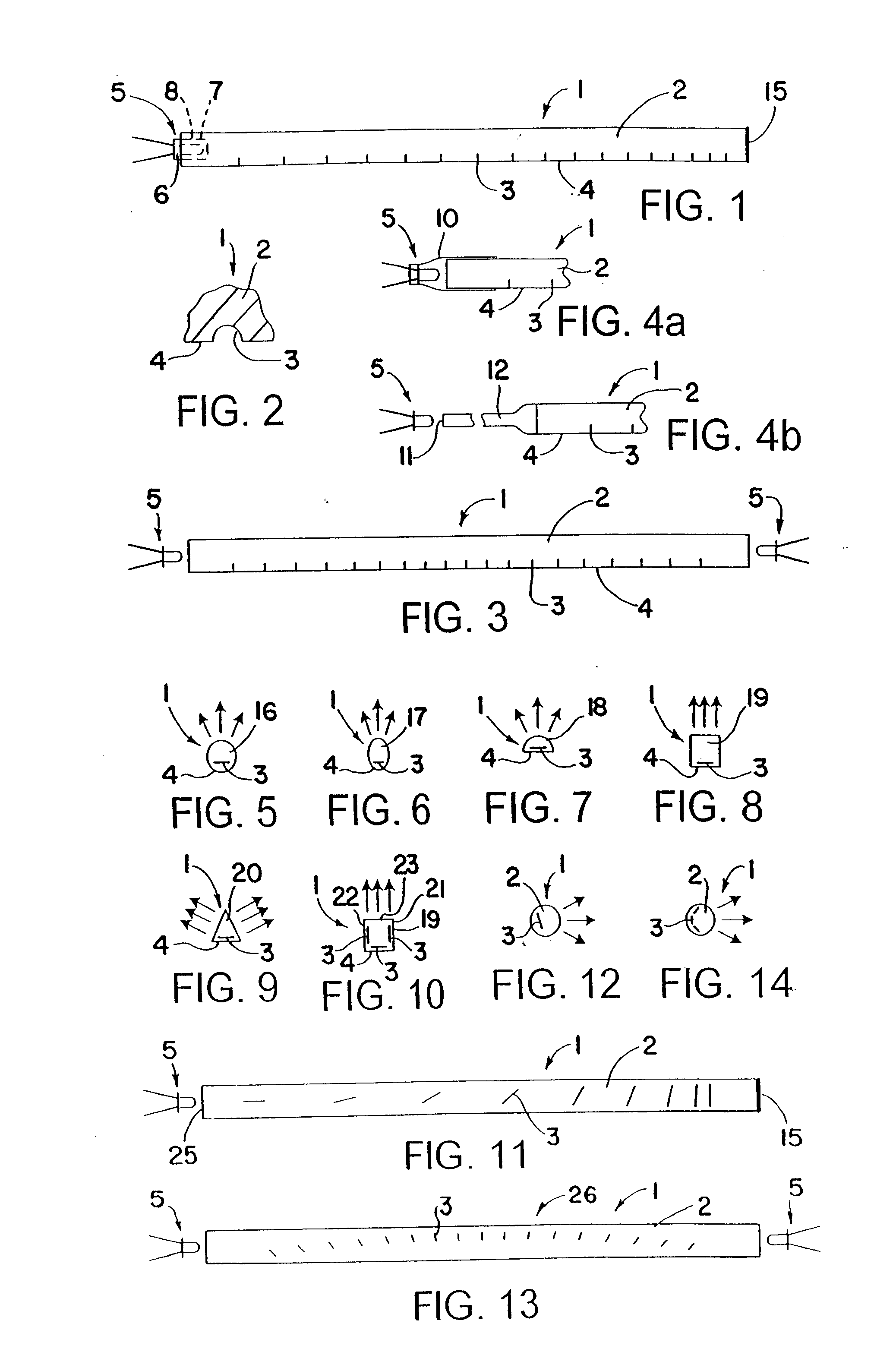 Transparent light emitting members and method of manufacture