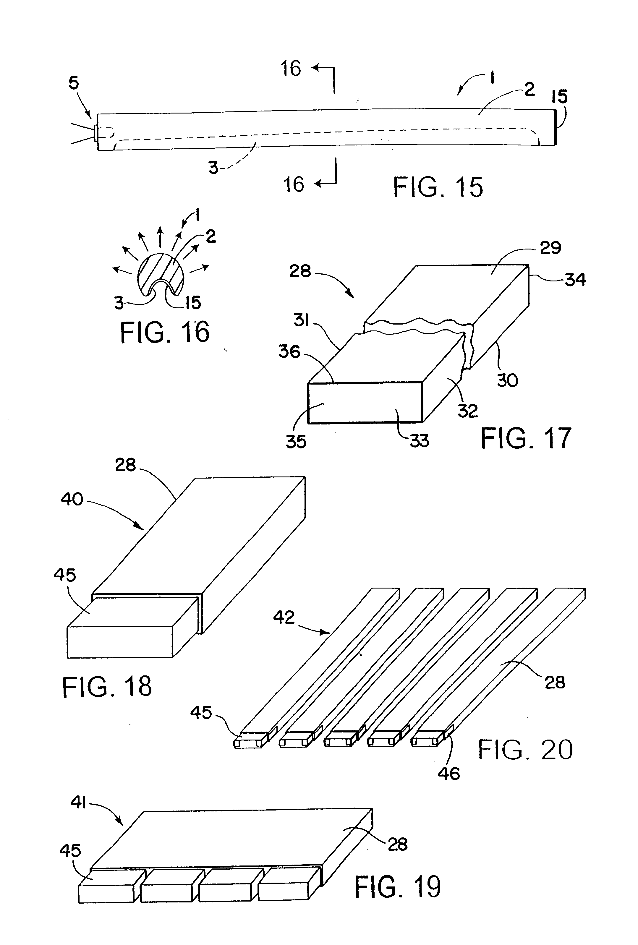Transparent light emitting members and method of manufacture