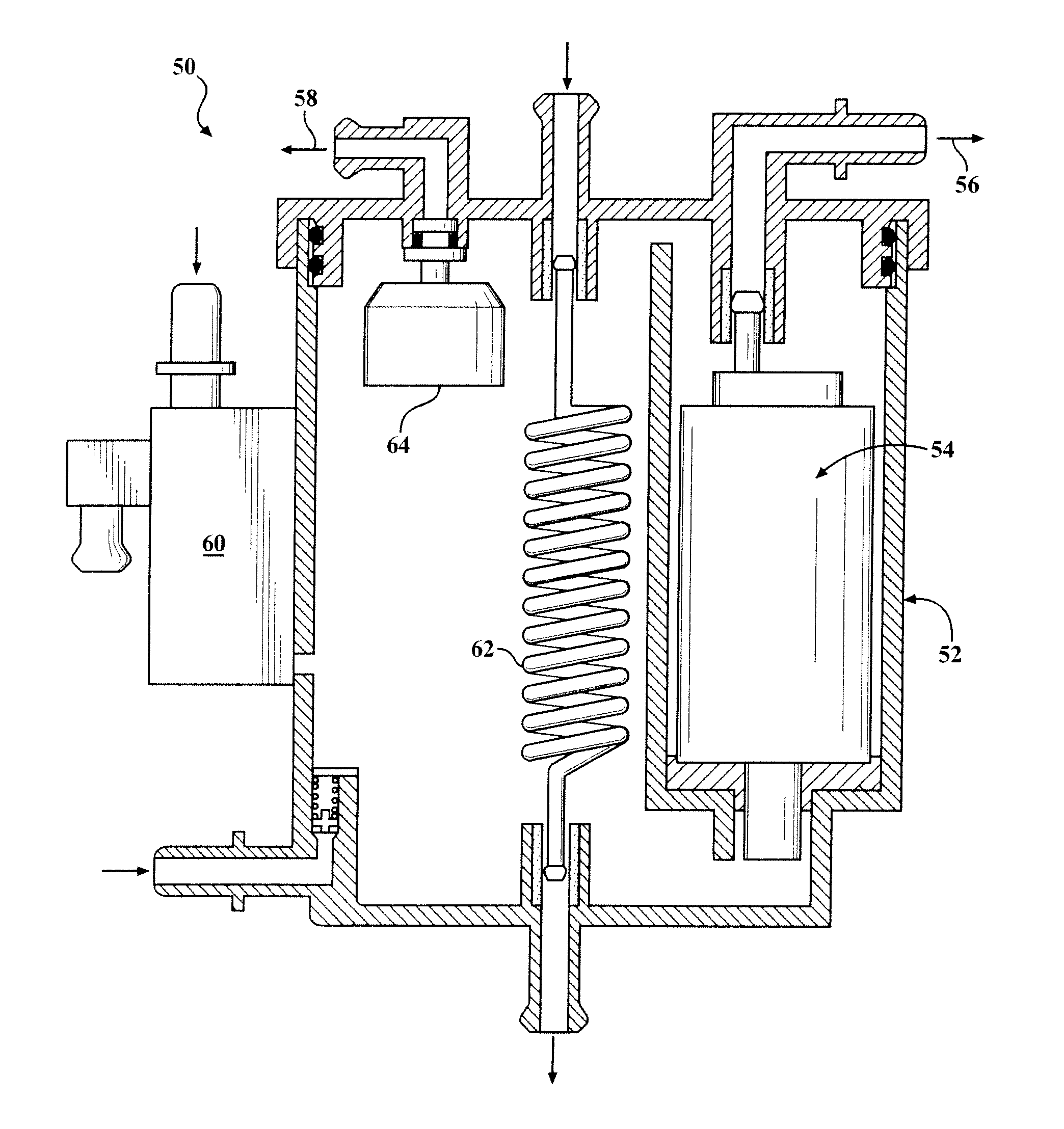 Vapor separator with integral low pressure lift pump