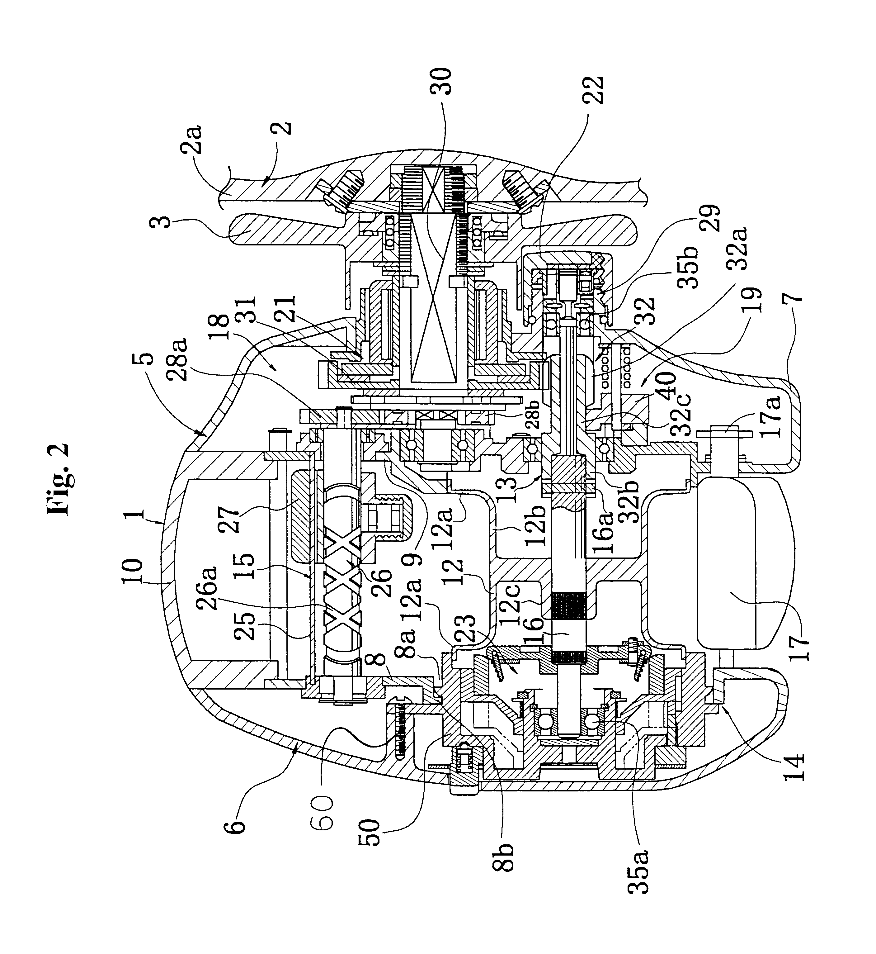 Centrifugal braking device for double bearing reel