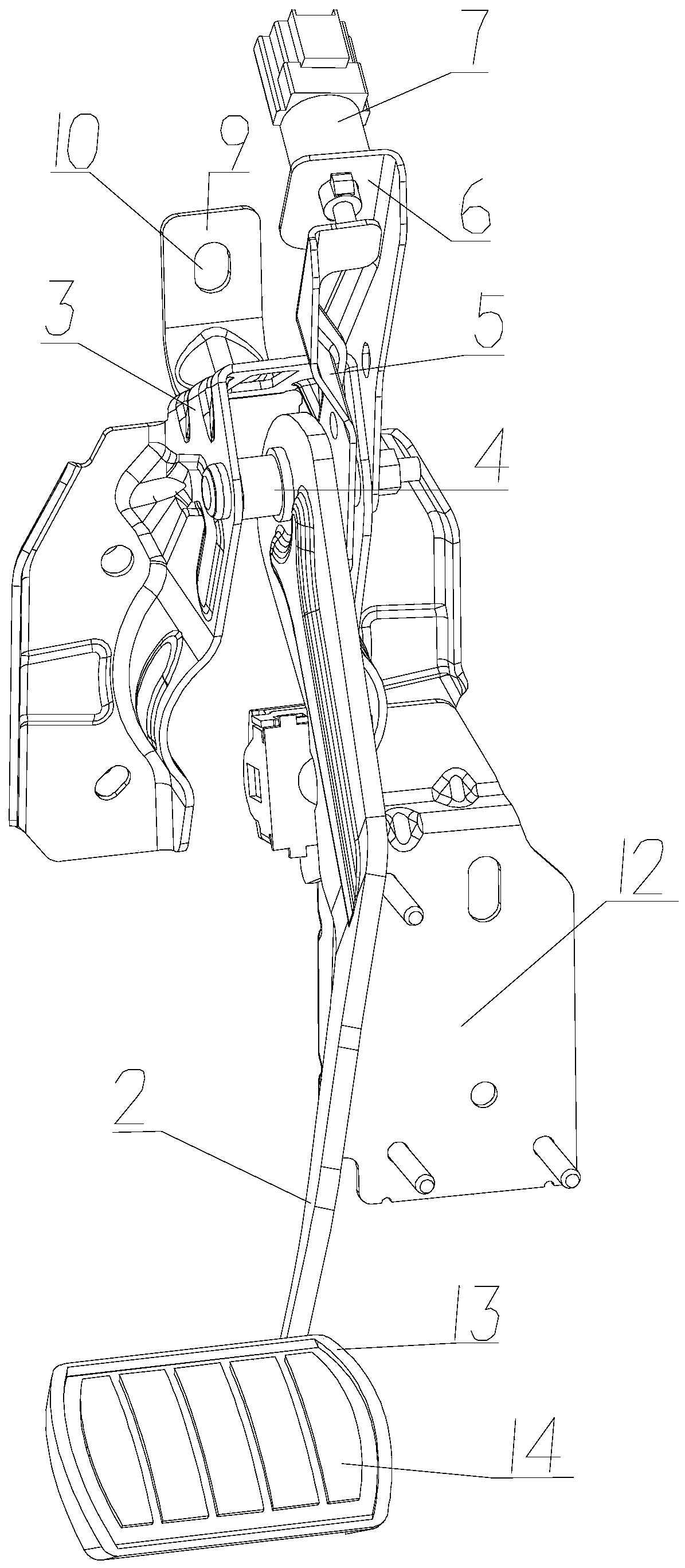 Brake pedal structure capable of protecting shanks and feet of driver