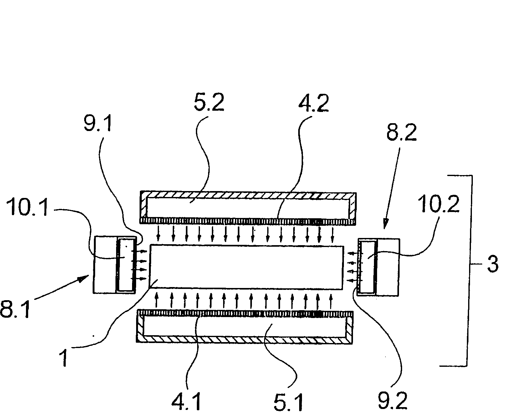 Device and method for melting spinning and cooling multiple monofilament