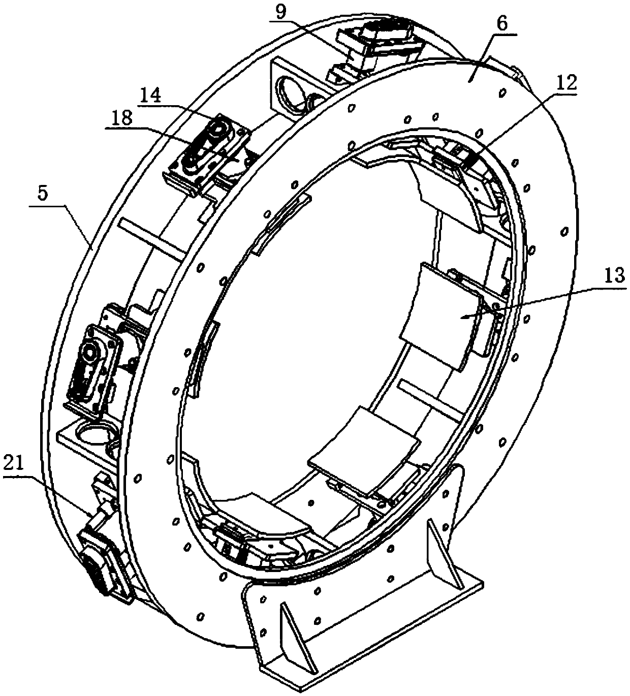 Forming and transmitting device of semi-steel radial tires