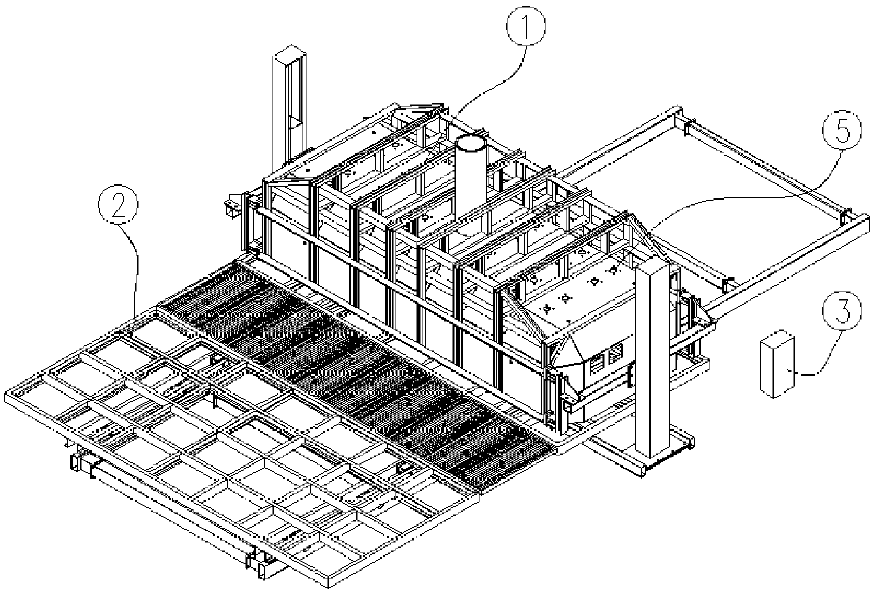 Cathode carbon block group preheating device