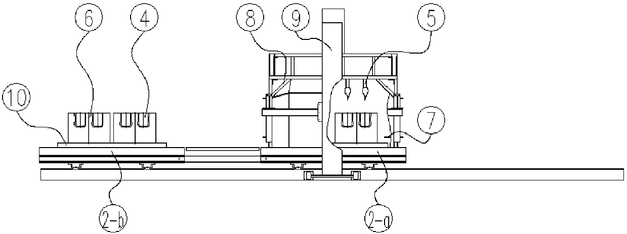 Cathode carbon block group preheating device