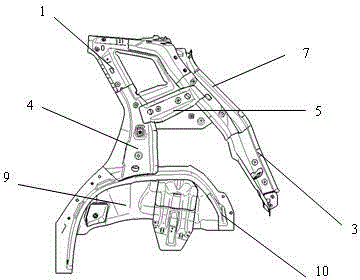 Rear structure of inner plate for SUV (sports utility vehicle) vehicle model