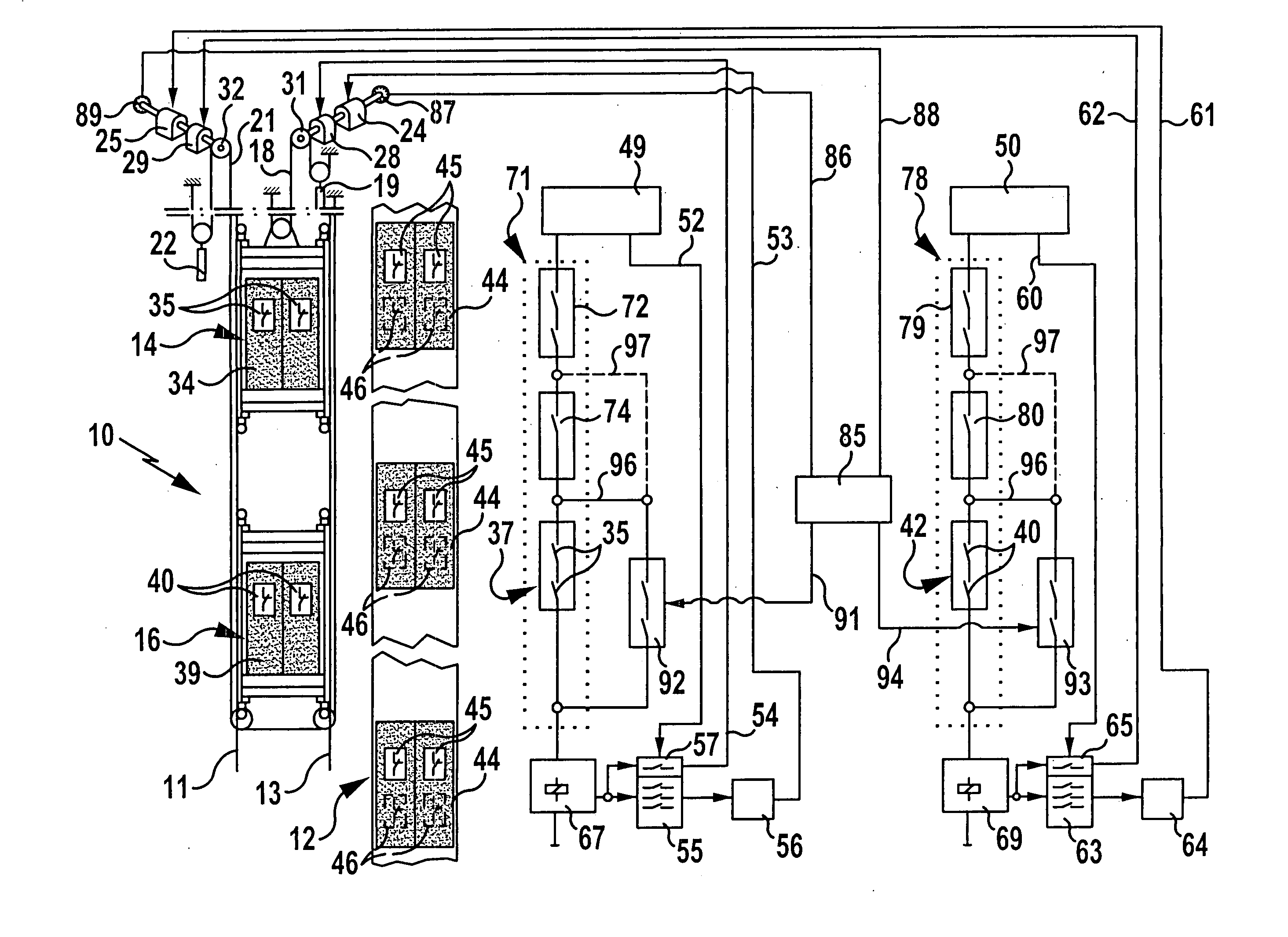 Elevator installation and method for controlling an elevator installation