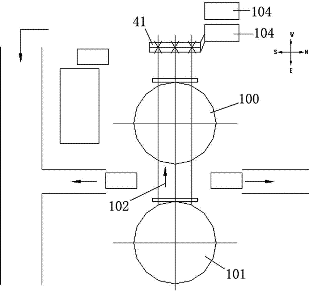 Absorbing tower horizontal moving device and construction method thereof