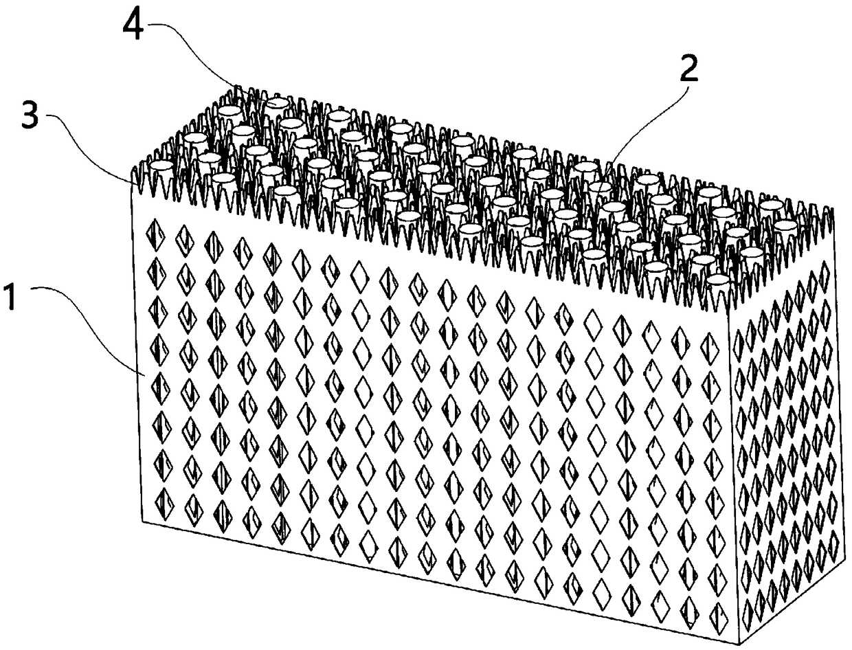 Additional material support structure