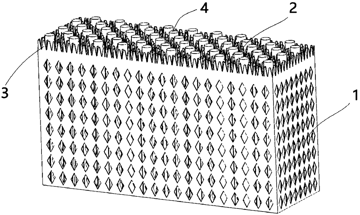 Additional material support structure