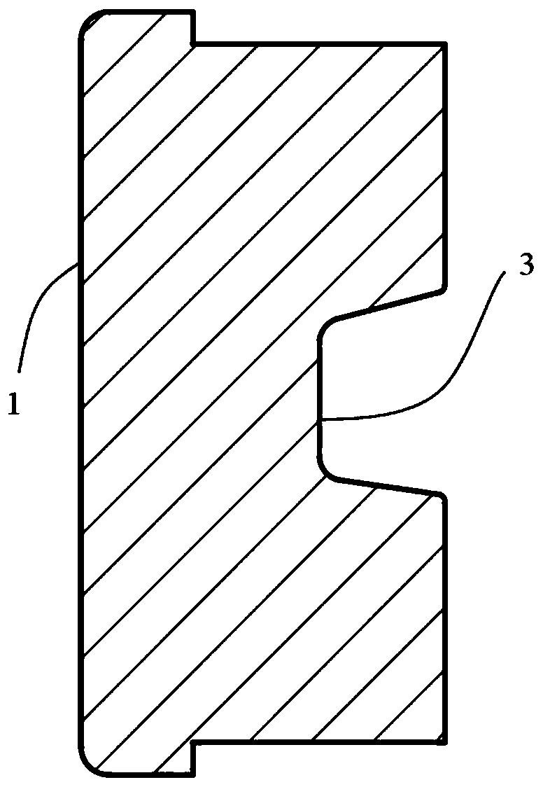 Asymmetric V-shaped groove and double-point unlocking type rigid wrapping tape for interstage line type separation device