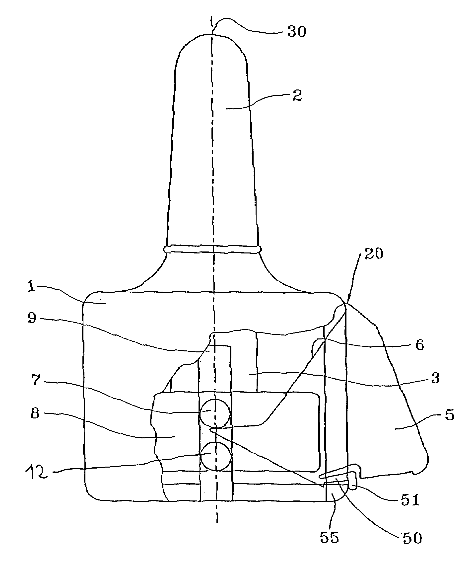 Fluid product dispensing device