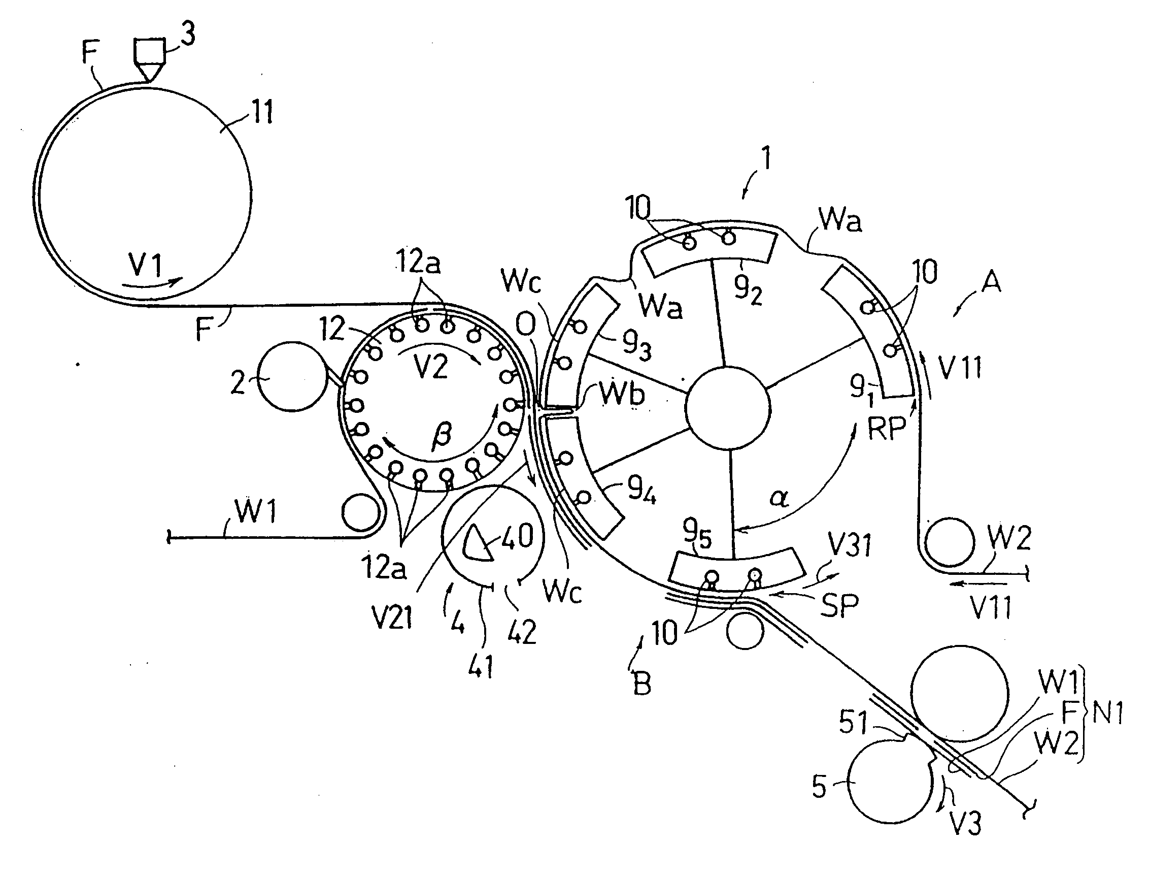 Method and apparatus for producing wearing article