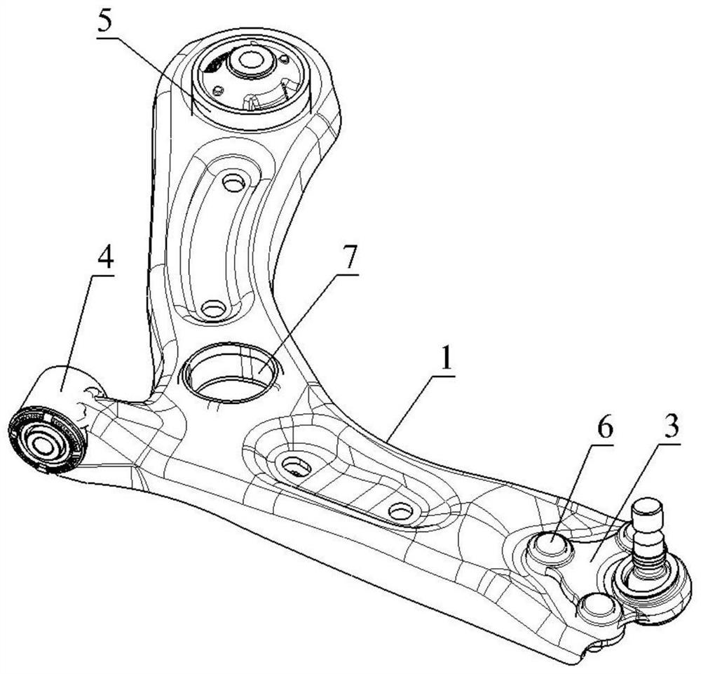 Automobile lower arm assembly