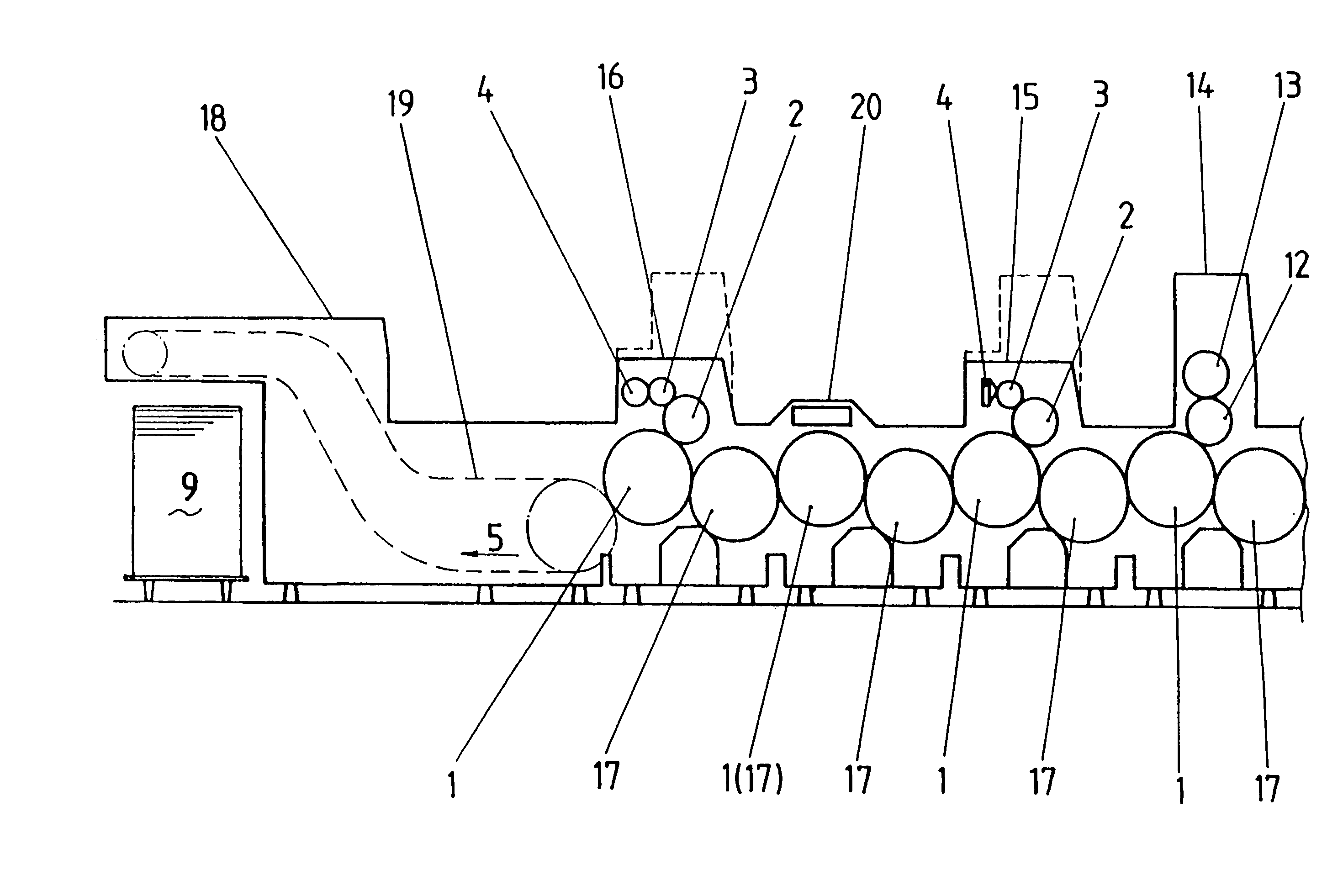 Sheet-guiding device for a printing machine