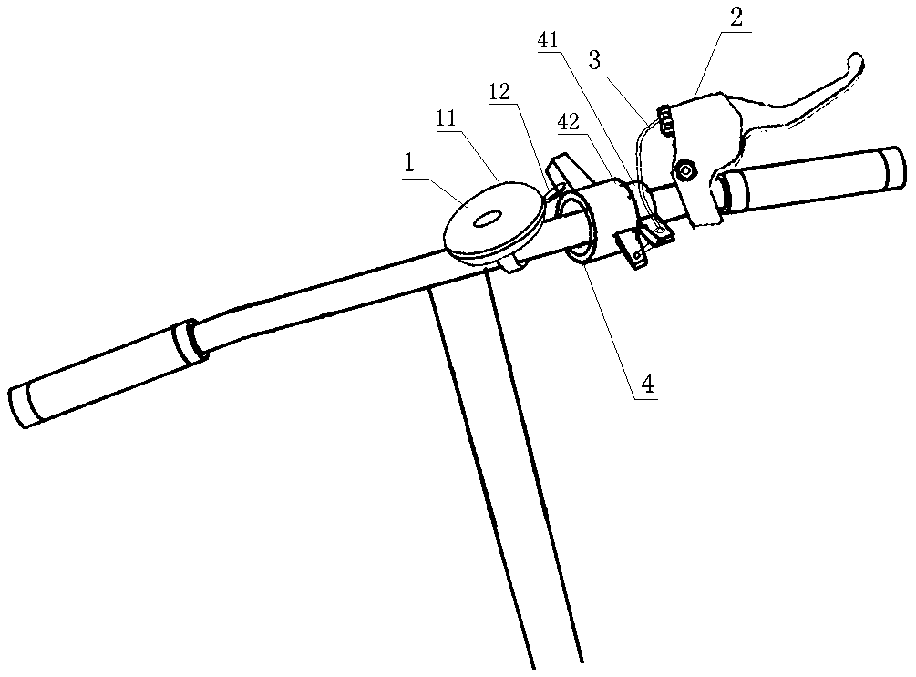 Bicycle bell with brake handle