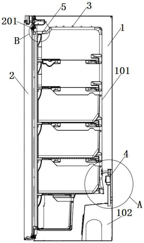 A micro-frost device for air pressure adjustment of vertical freezer