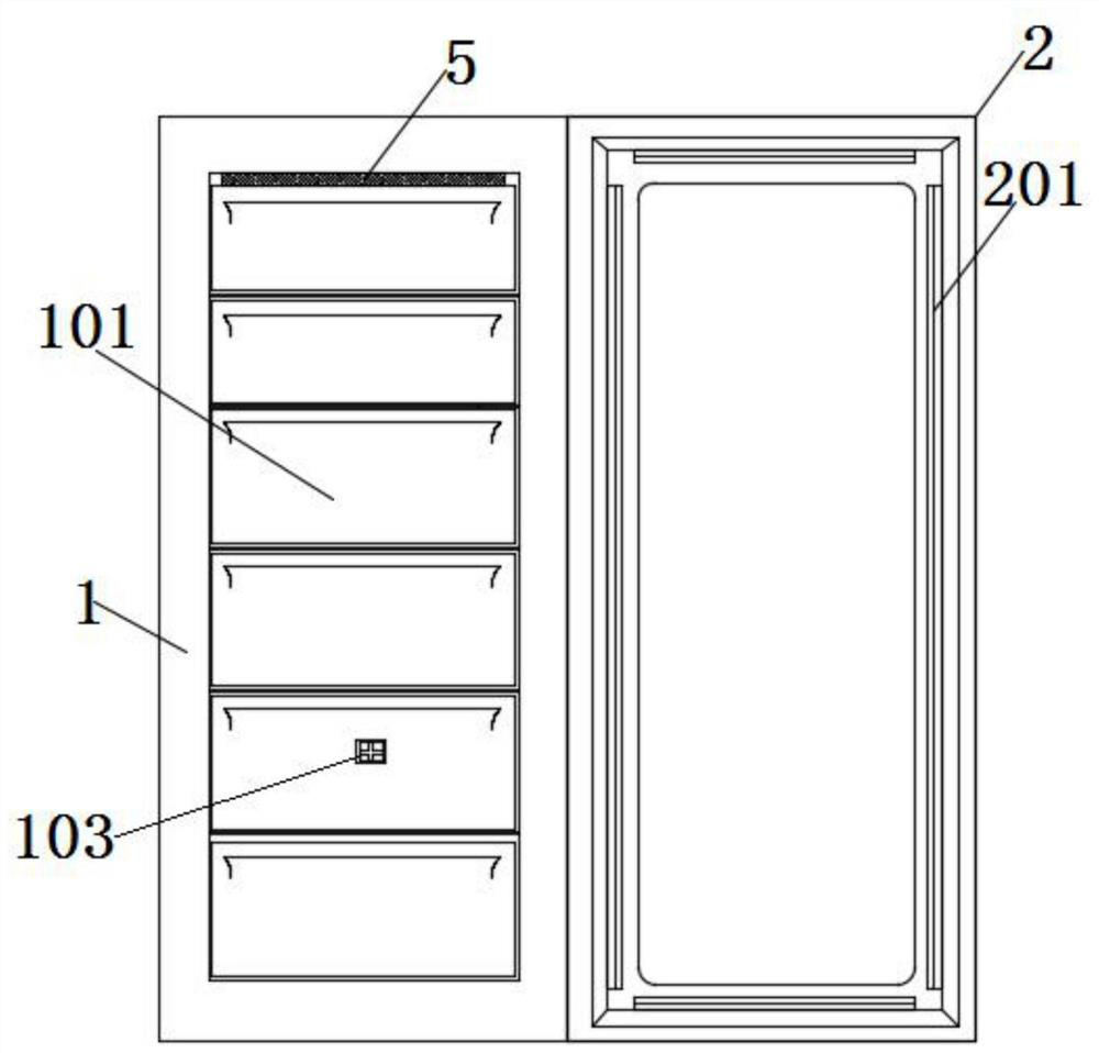 A micro-frost device for air pressure adjustment of vertical freezer