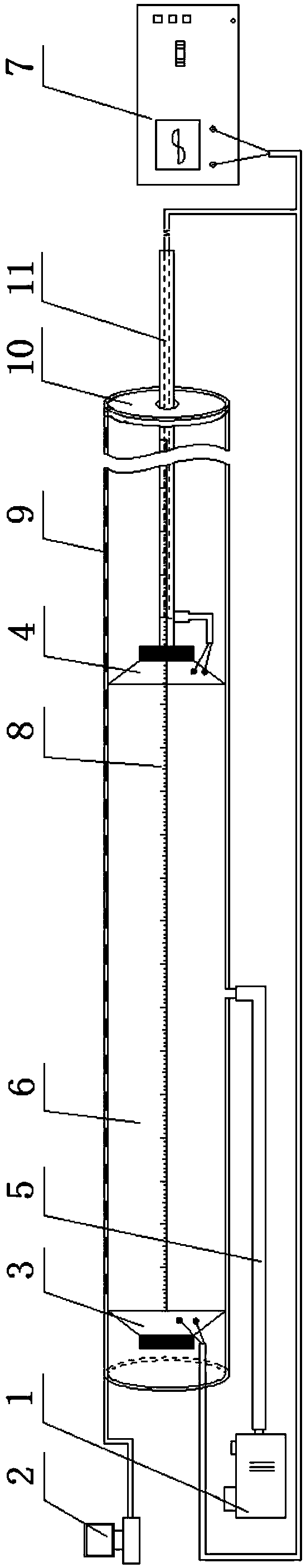Gas standing wave determination experimental device