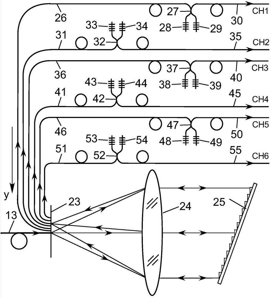 Rotational raman lidar system for absolutely detecting atmosphere temperature and detecting method