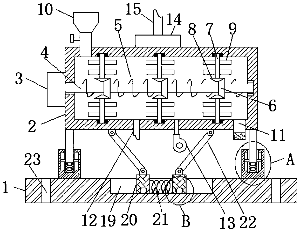 Fluidized bed drying line of low-sulfur baking sheet