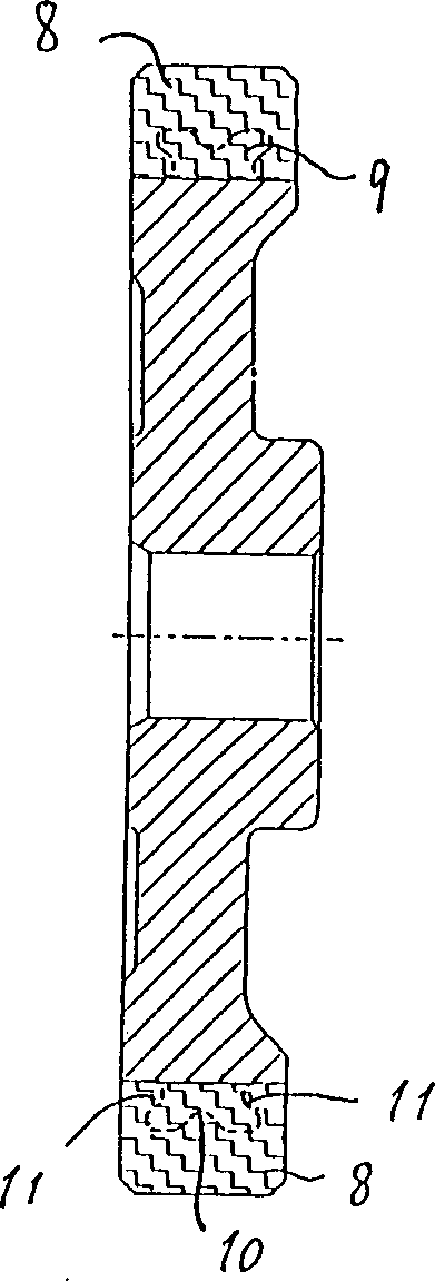 Support disc base unit for supporting end open spinning rotor