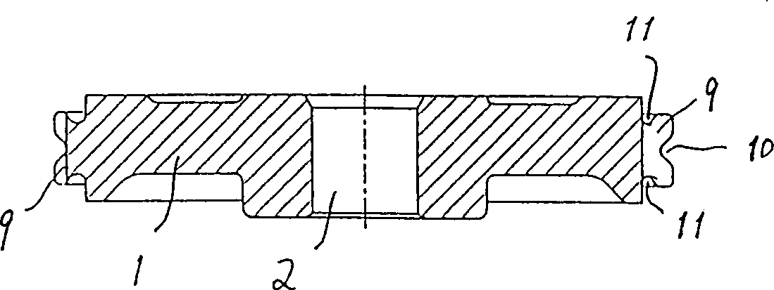 Support disc base unit for supporting end open spinning rotor