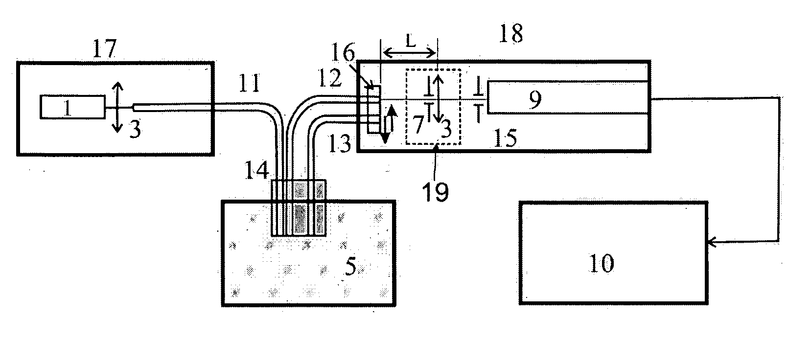 Method and apparatus for measuring particle sizes in a liquid field of the invention